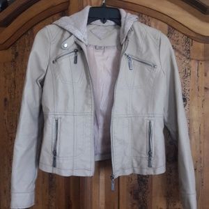 Girls faux leather motorcycle jacket